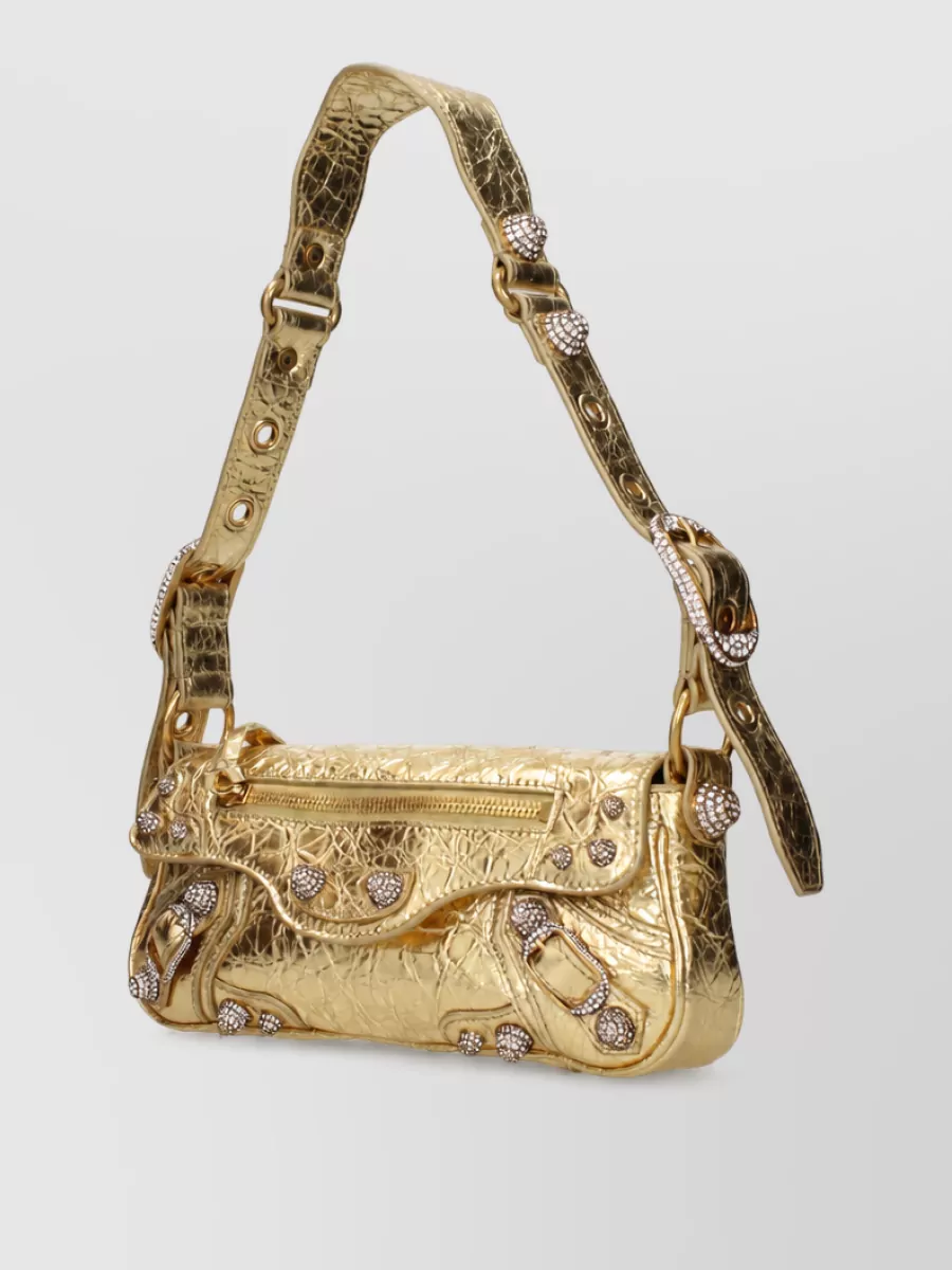 Balenciaga le cagole leather clutch bag