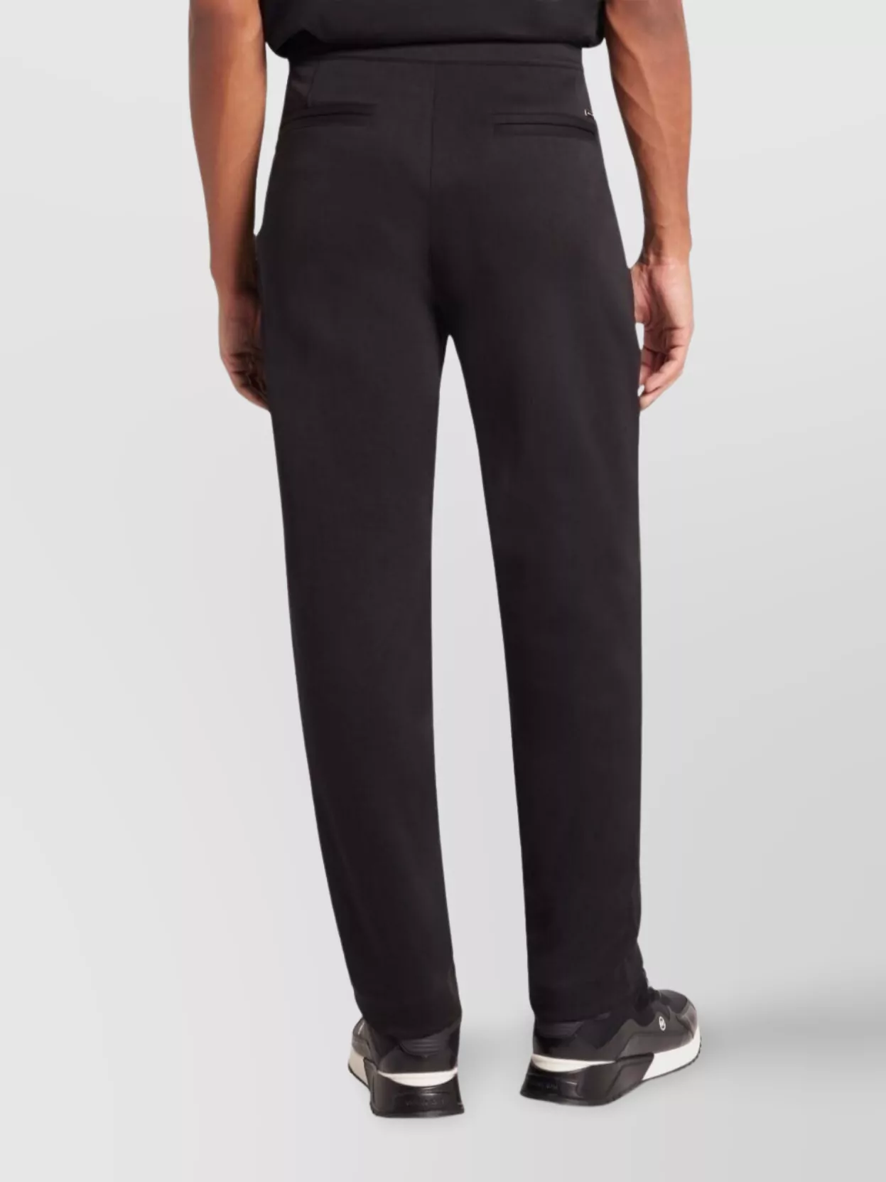 Michael Kors Knit Trousers With Pockets And Pleats In Black
