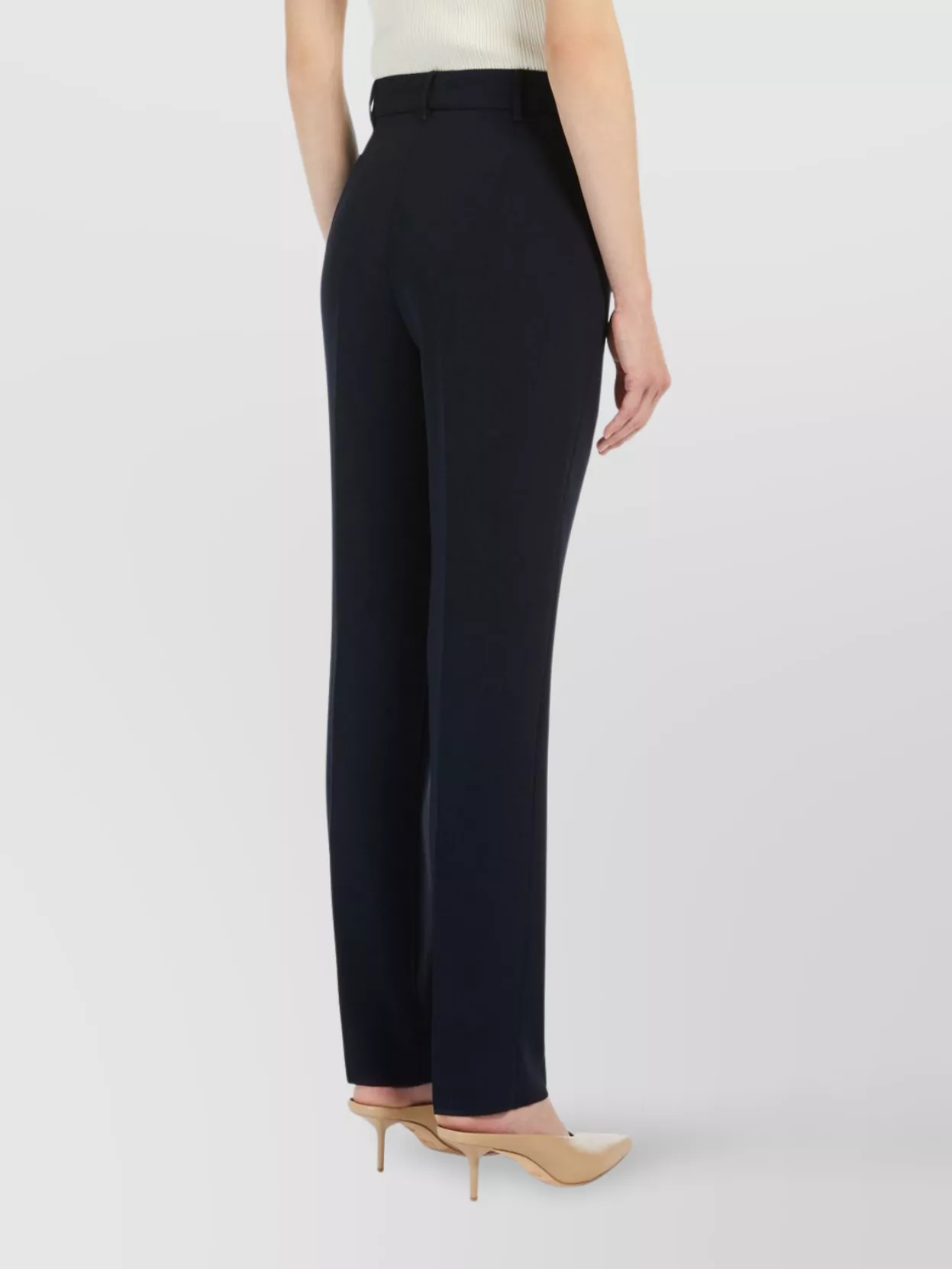 S Max Mara High Waist Slim Fit Trousers