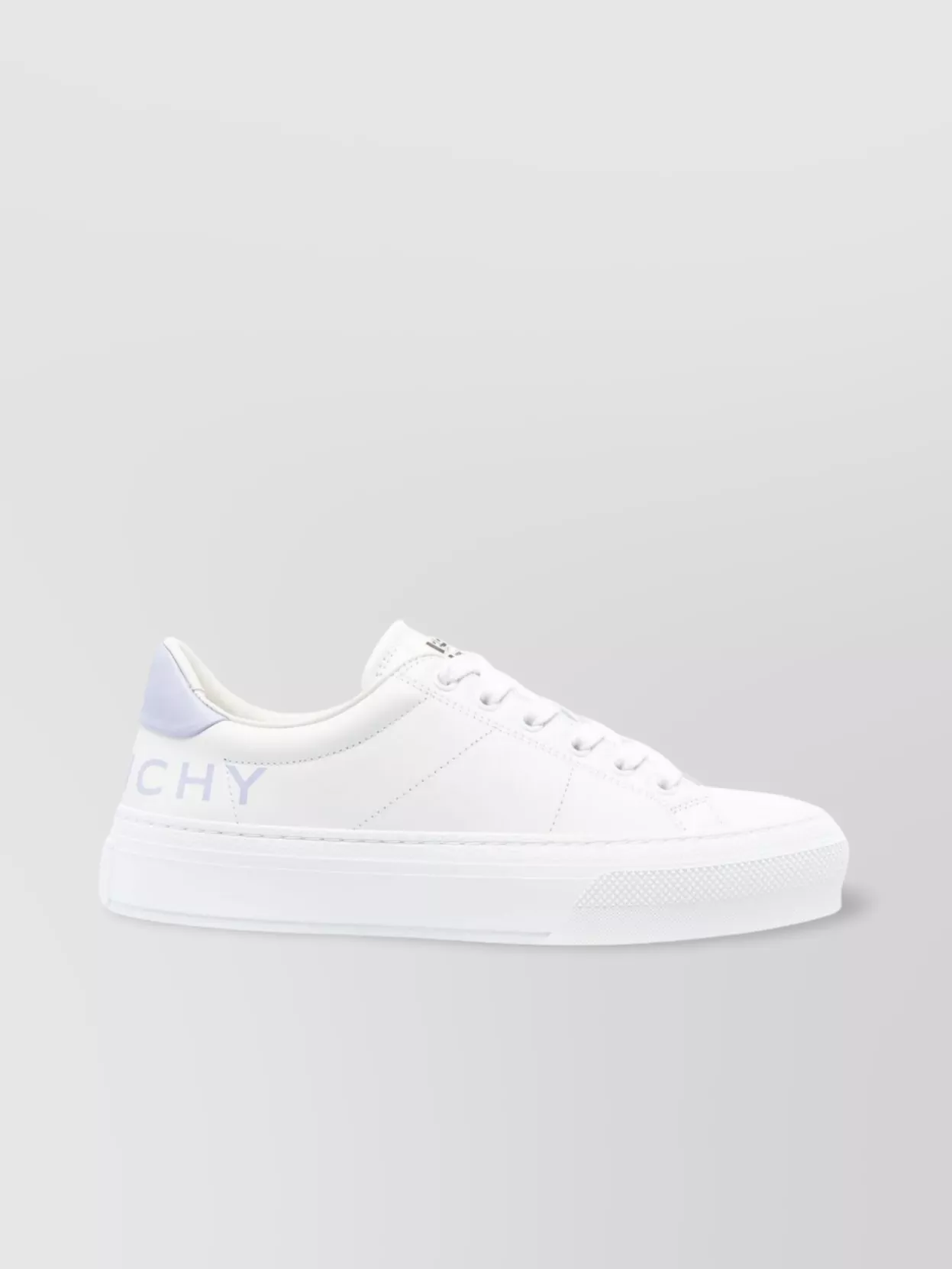 Shop Givenchy Leather Flatform Round Toe Sneakers In White
