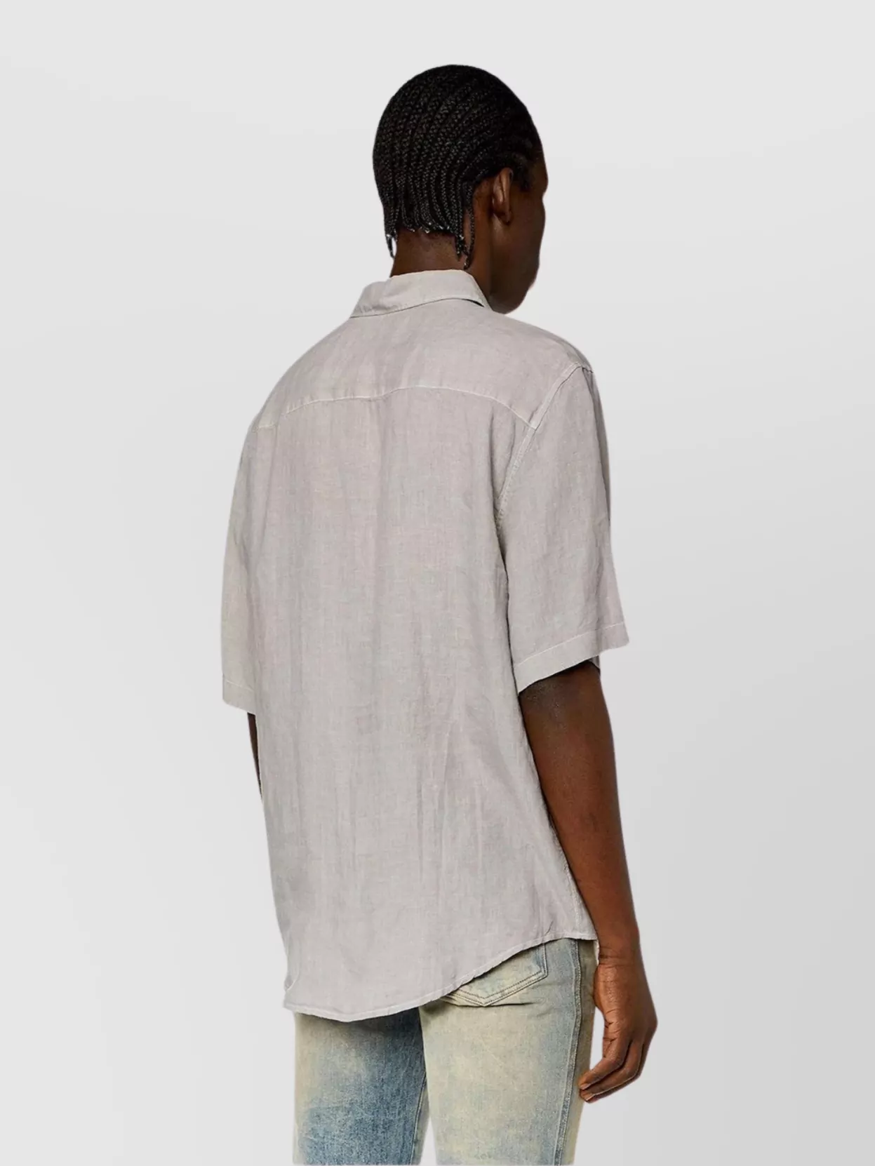 Diesel Collared Shirt With Short Sleeves And Pocket