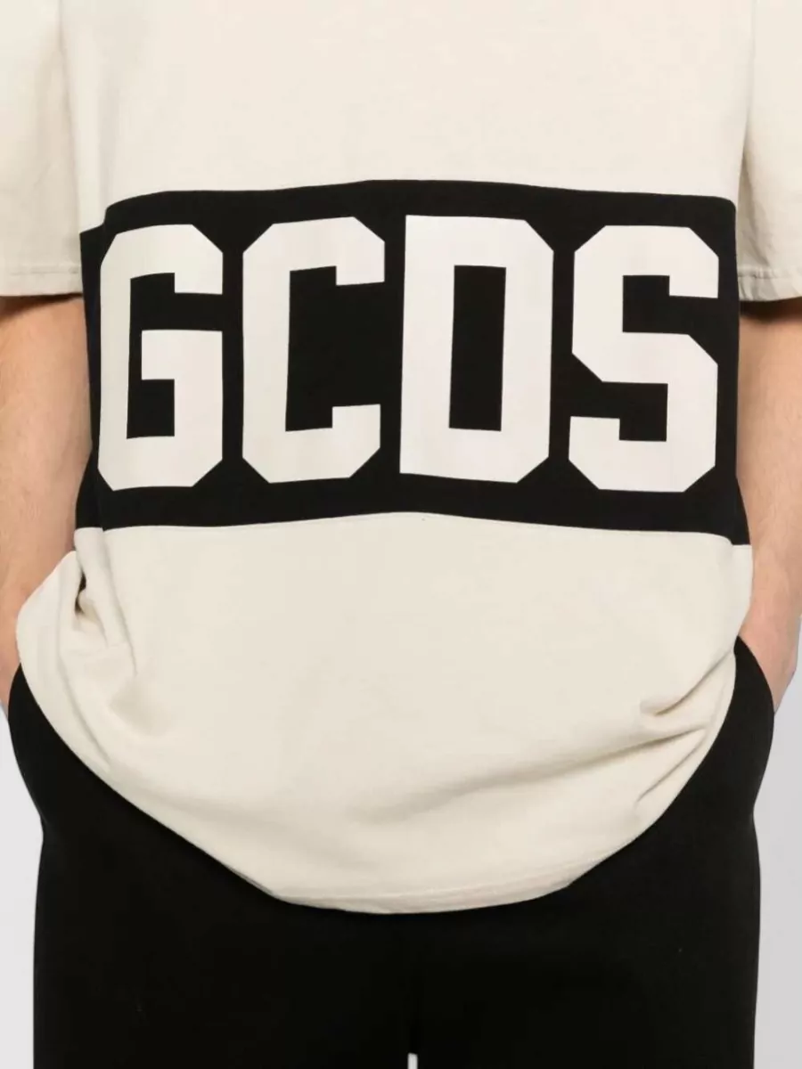 Gcds Striped Loose-Fit Cotton T-Shirt