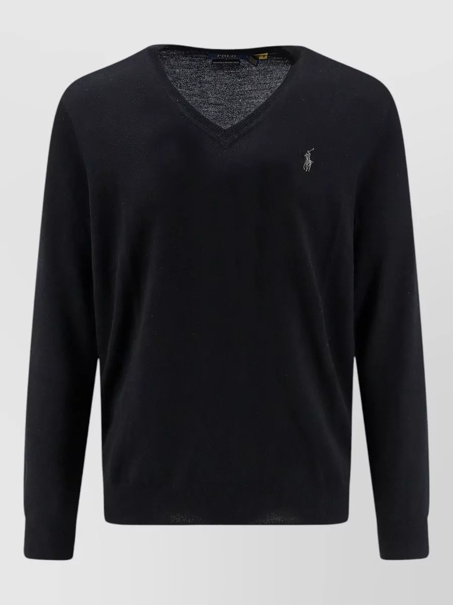 Polo Ralph Lauren Ribbed v-neck wool sweater