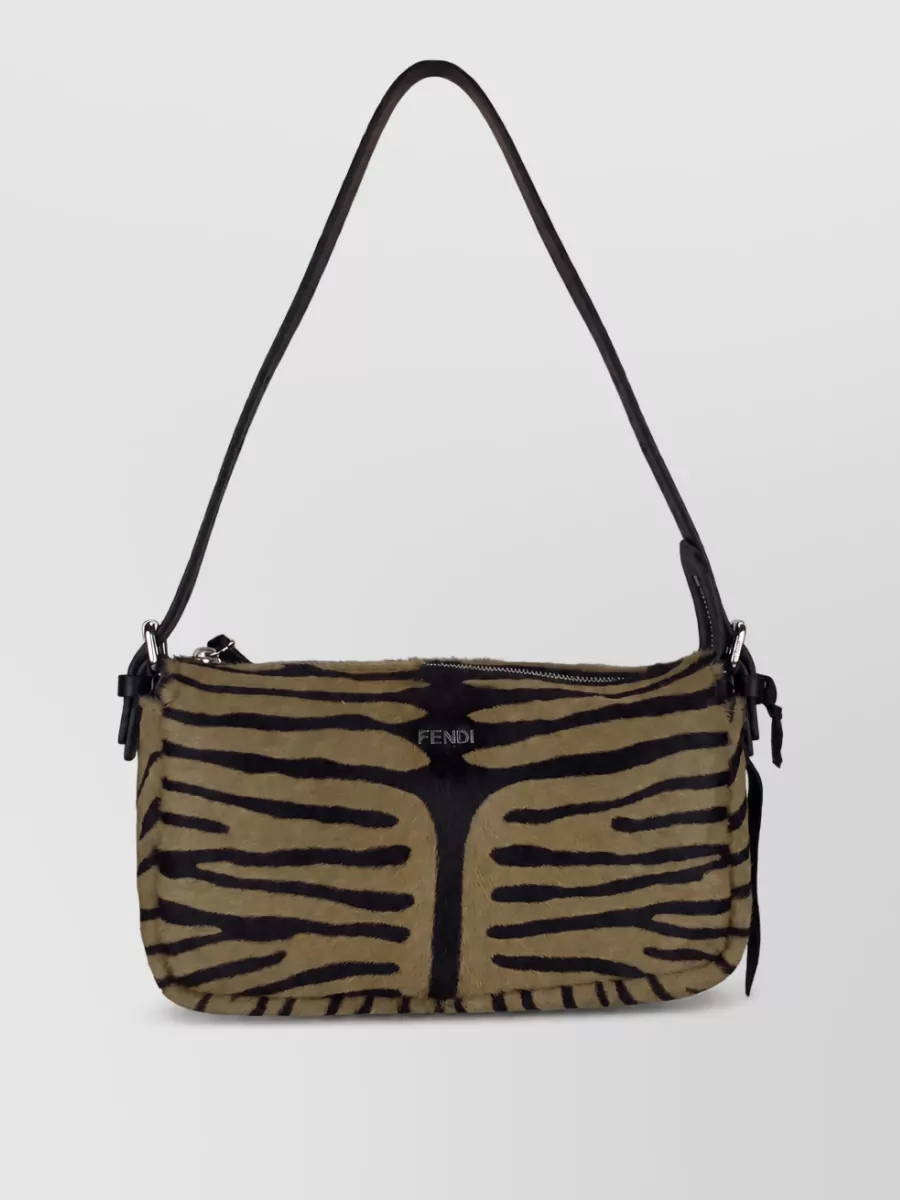Fendi baguette leather clutch bag