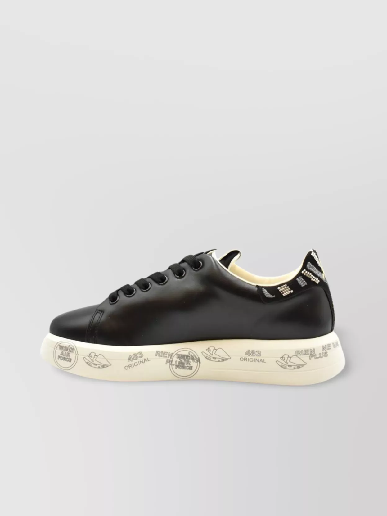 Premiata Low-Top Rubber Sole Sneakers