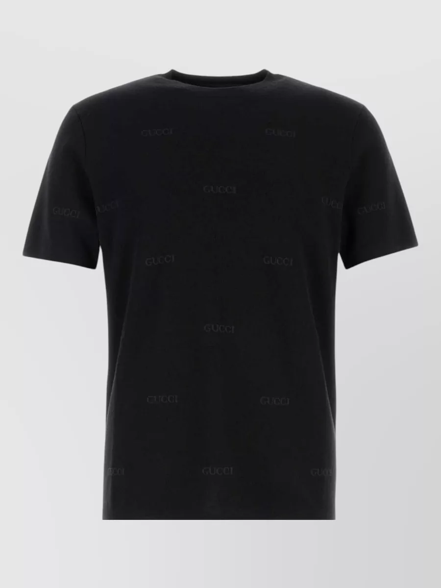 Gucci wool silk jacquard regular-fit short-sleeve t-shirt