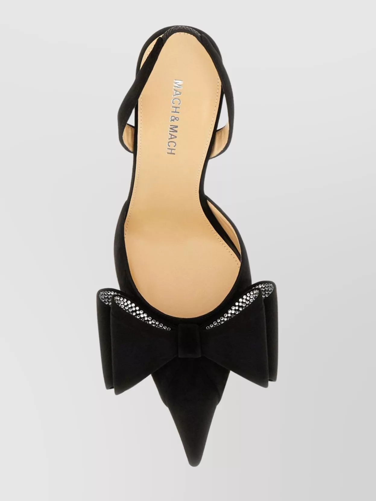 Mach&mach Suede Bow Embellished Pumps In Black