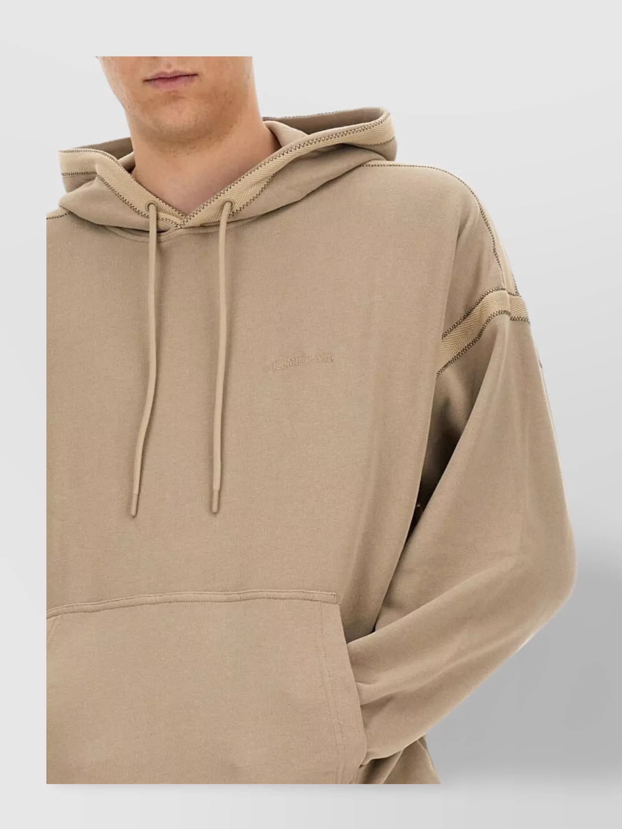 Helmut Lang Embroidered Logo Hooded Sweatshirt