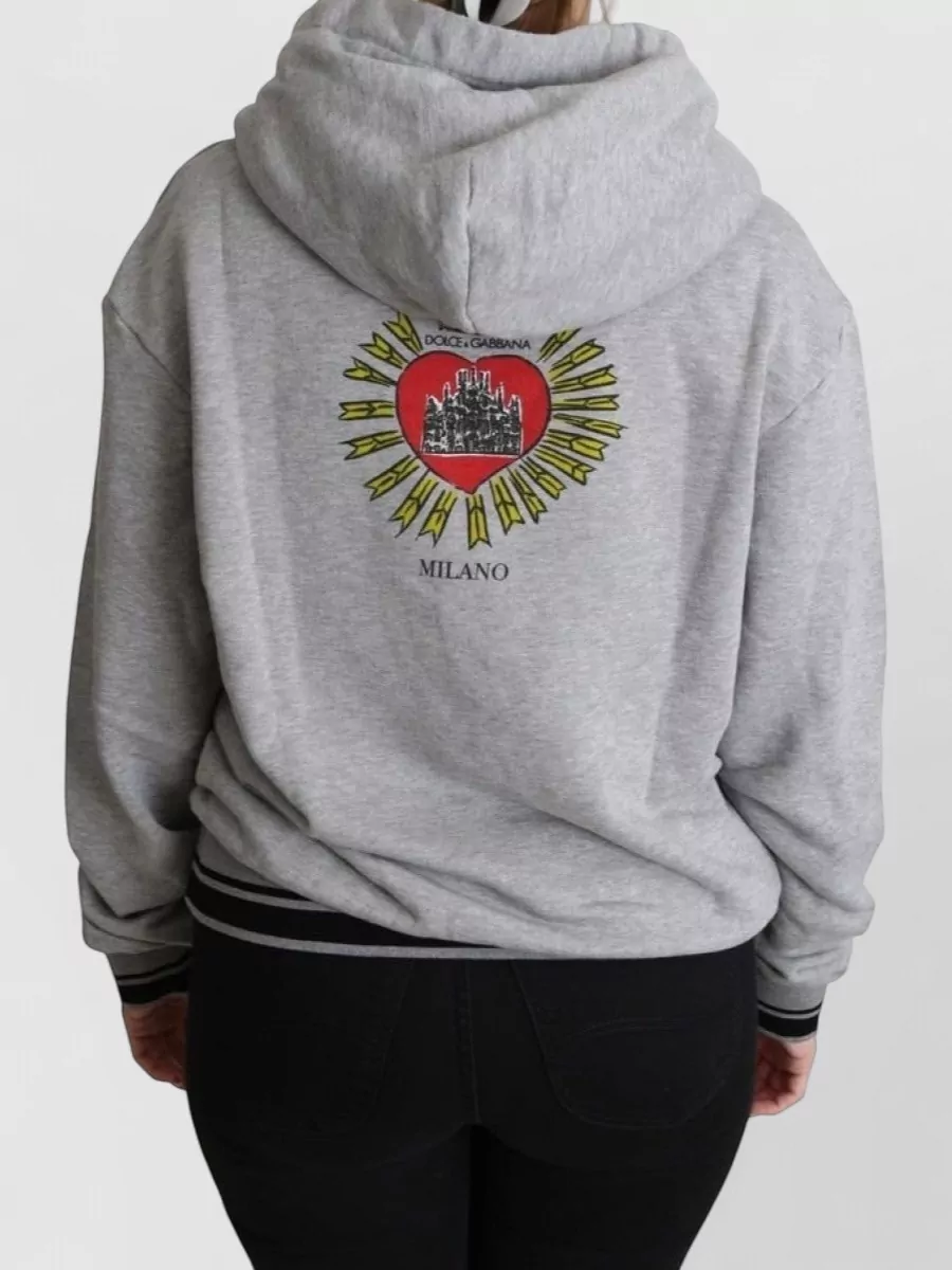 Dolce&Gabbana Cotton Printed Hooded Sweatshirt