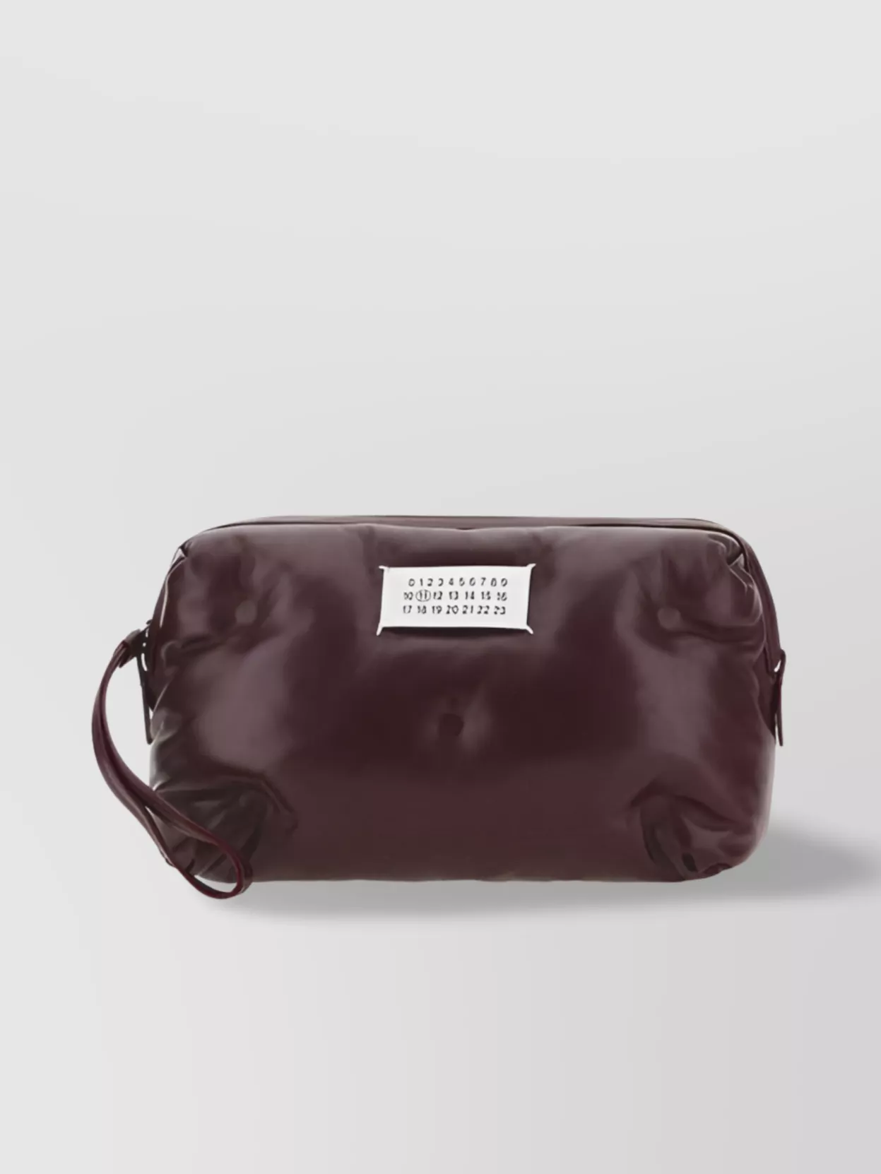 Maison Margiela Quilted Padded Calfskin Clutch Bag In Brown