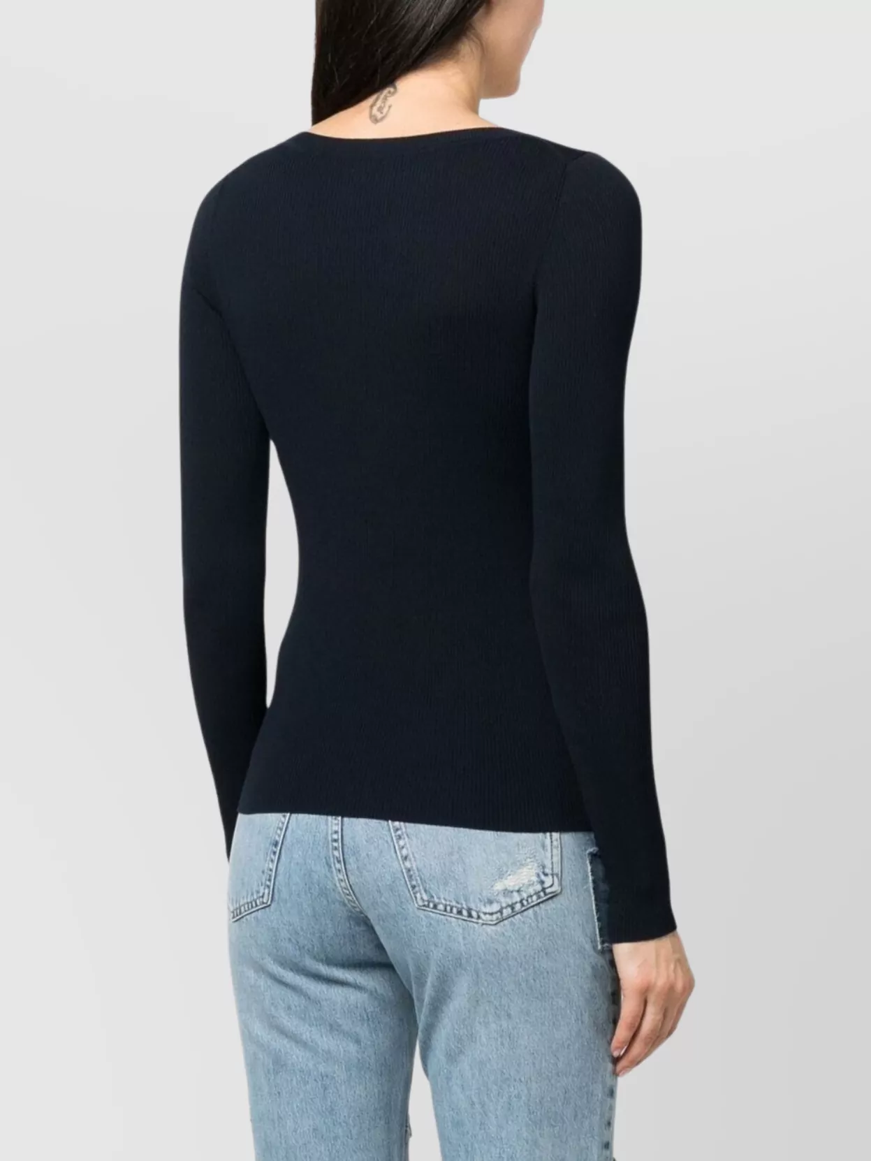 P.a.r.o.s.h Parosh Ribbed Knit Sweater With Plunging V-neck And Button Placket