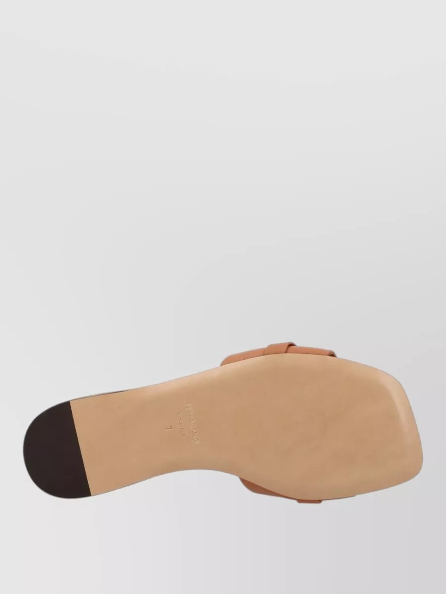 Ferragamo Leather Slide Sandals