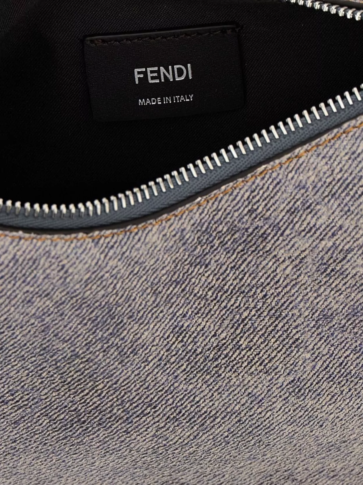 Fendi Mini Denim Texture Cross-Body Bag