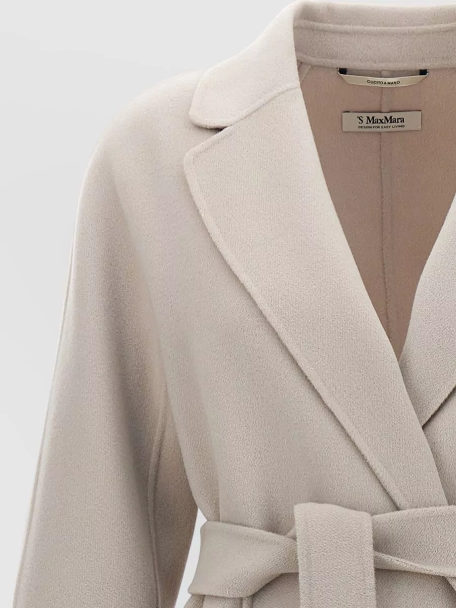 S Max Mara Wool Belted Midi Coat