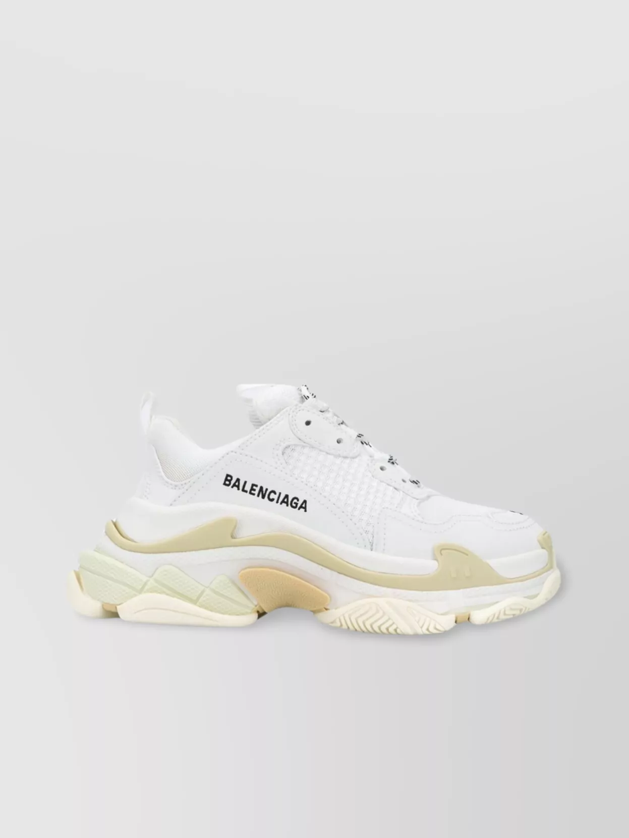 Shop Balenciaga Textured Rubber Sole Low Top Sneakers In Beige