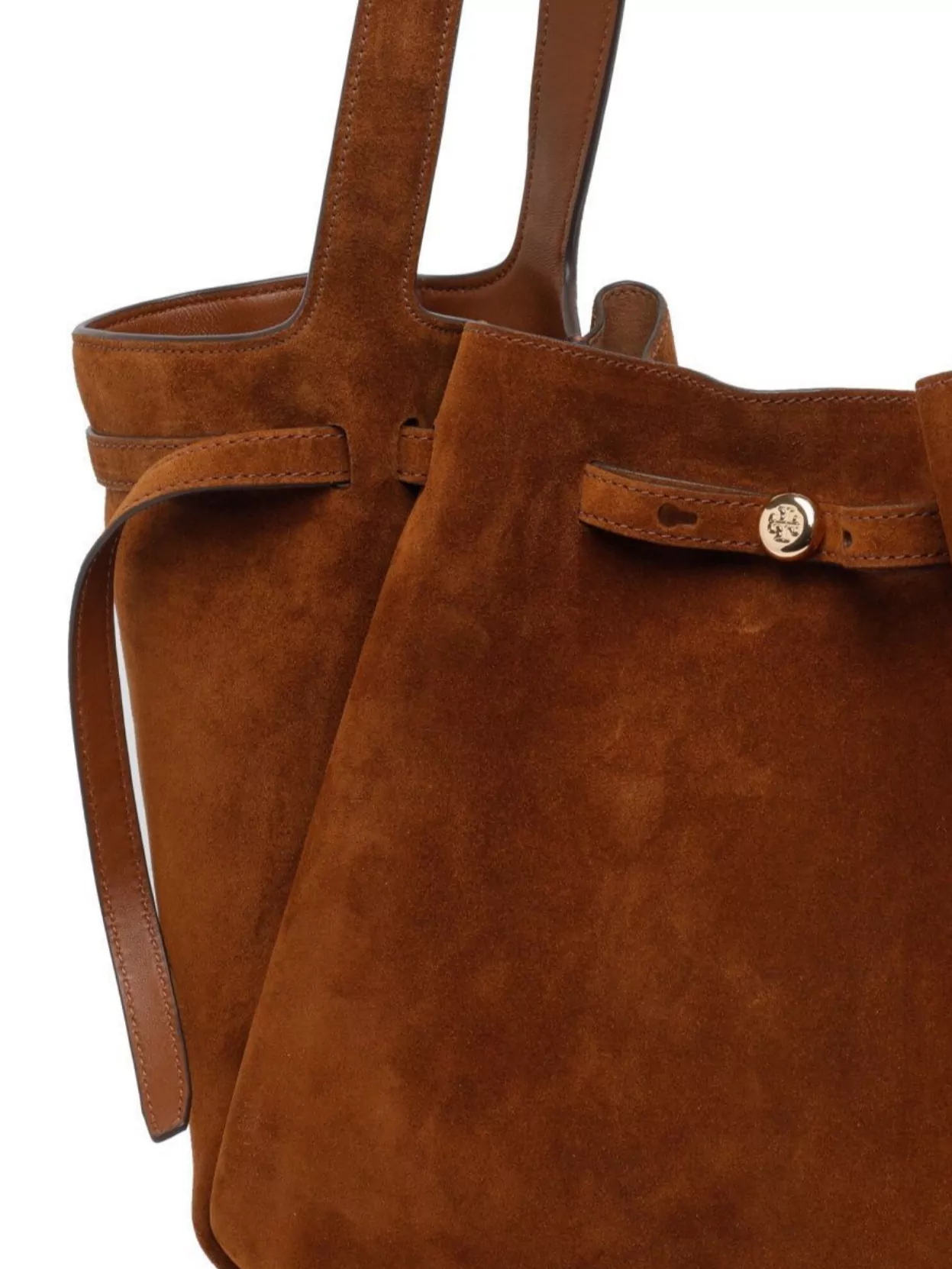 Tory Burch Suede Shoulder Bag Double Handles
