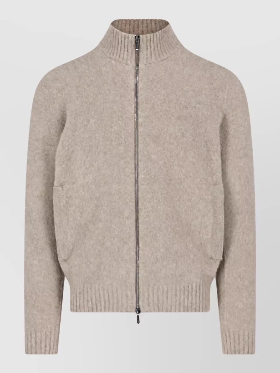 Drumohr lambswool crewneck lightweight jacket