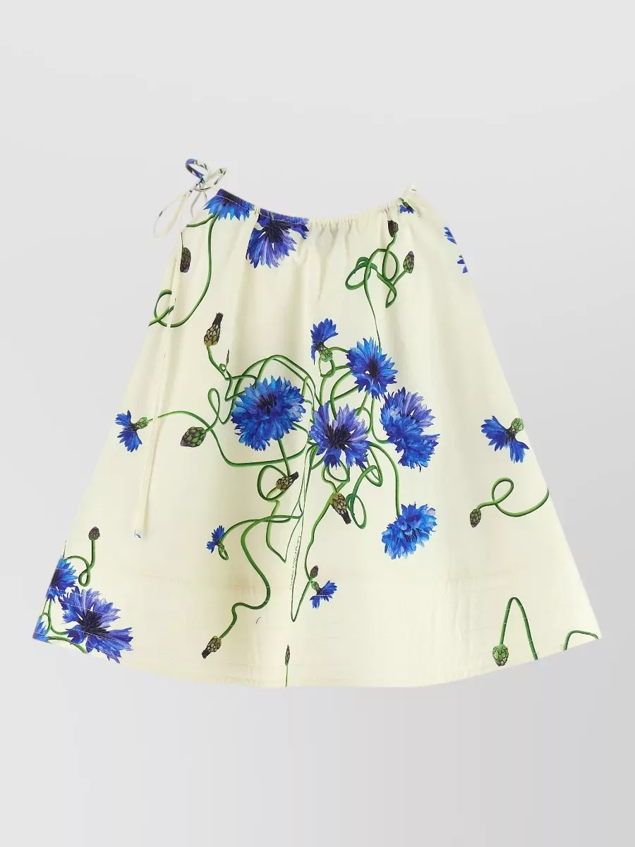 Stella Mccartney cotton floral-print sleeveless flared top