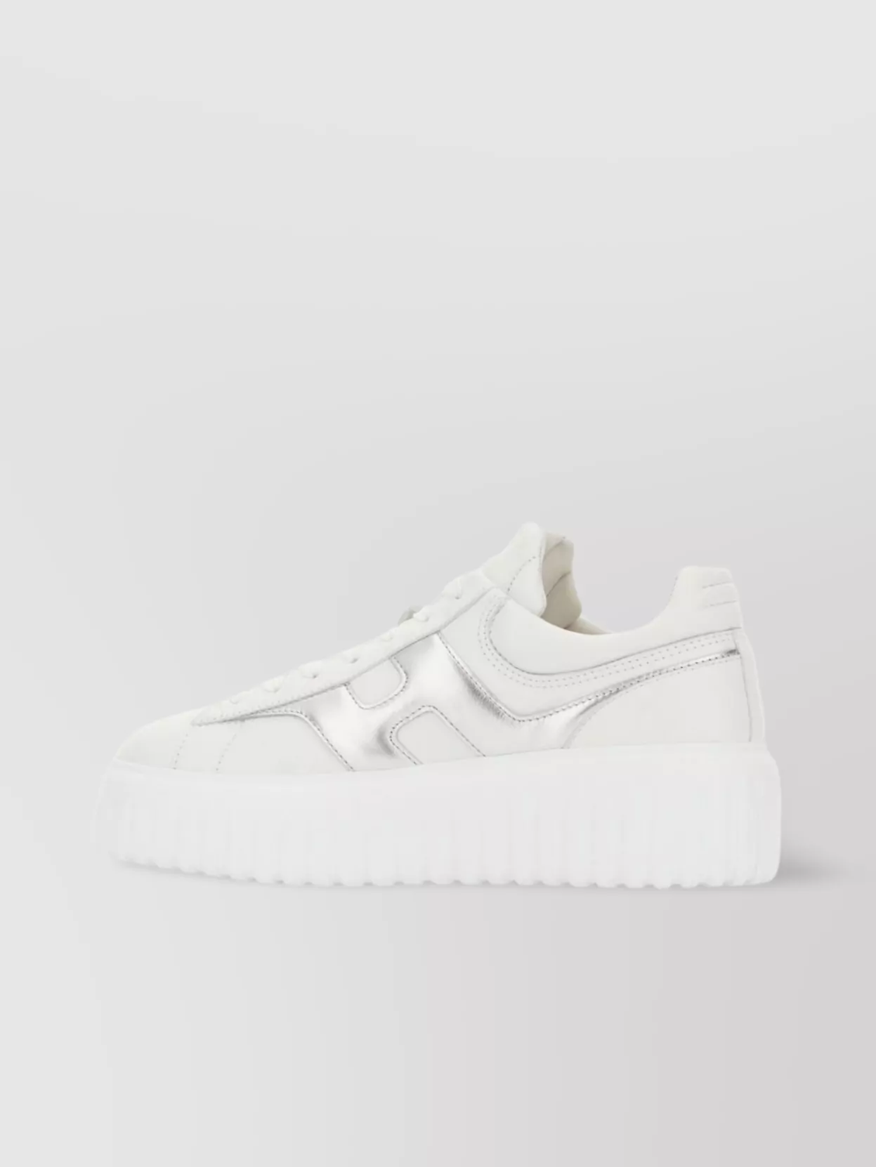 Hogan Nappa Leather Sneakers Featuring Metallic H-Stripes
