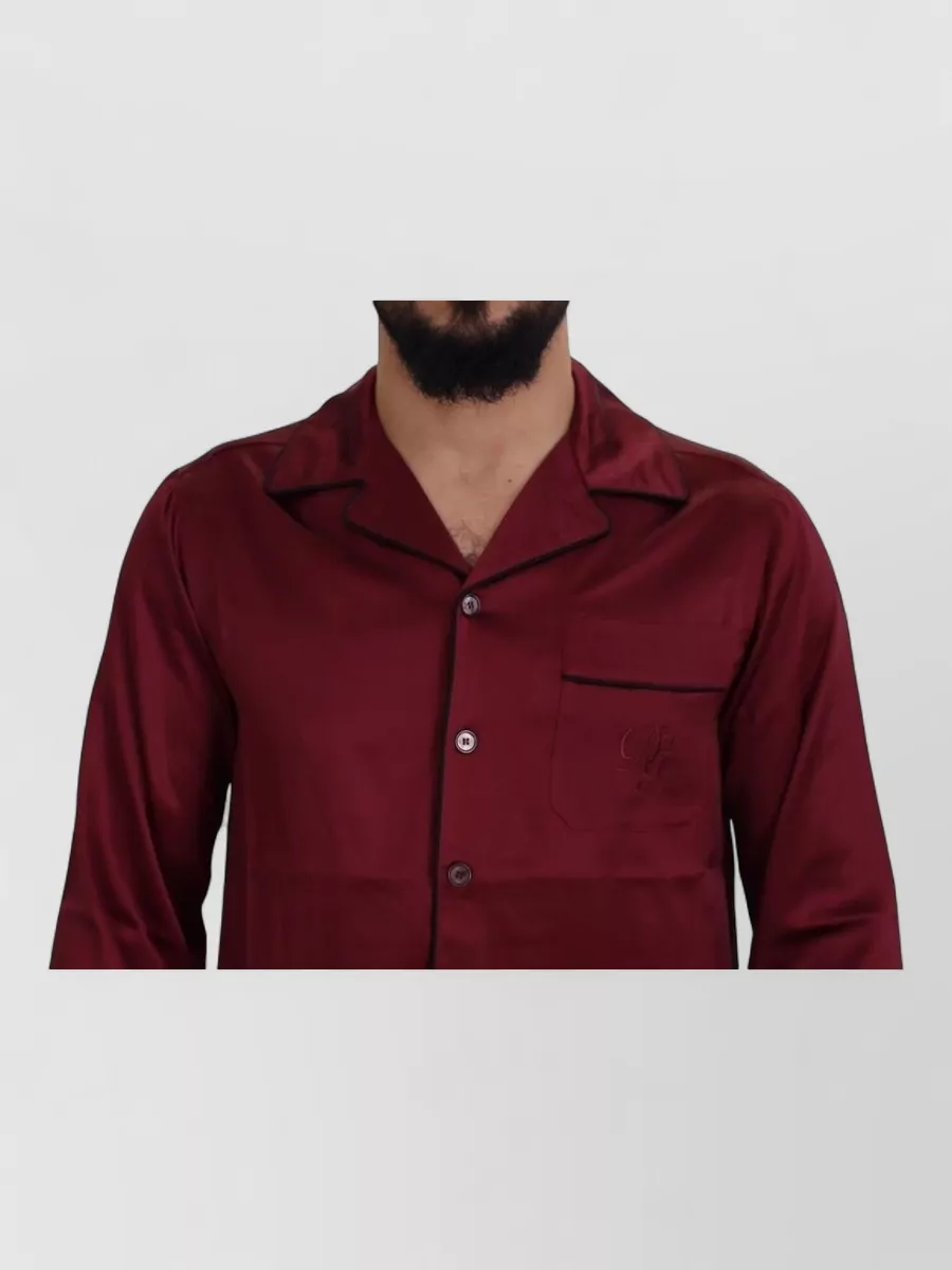 Dolce&Gabbana Silk Lounge Pajama Shirt