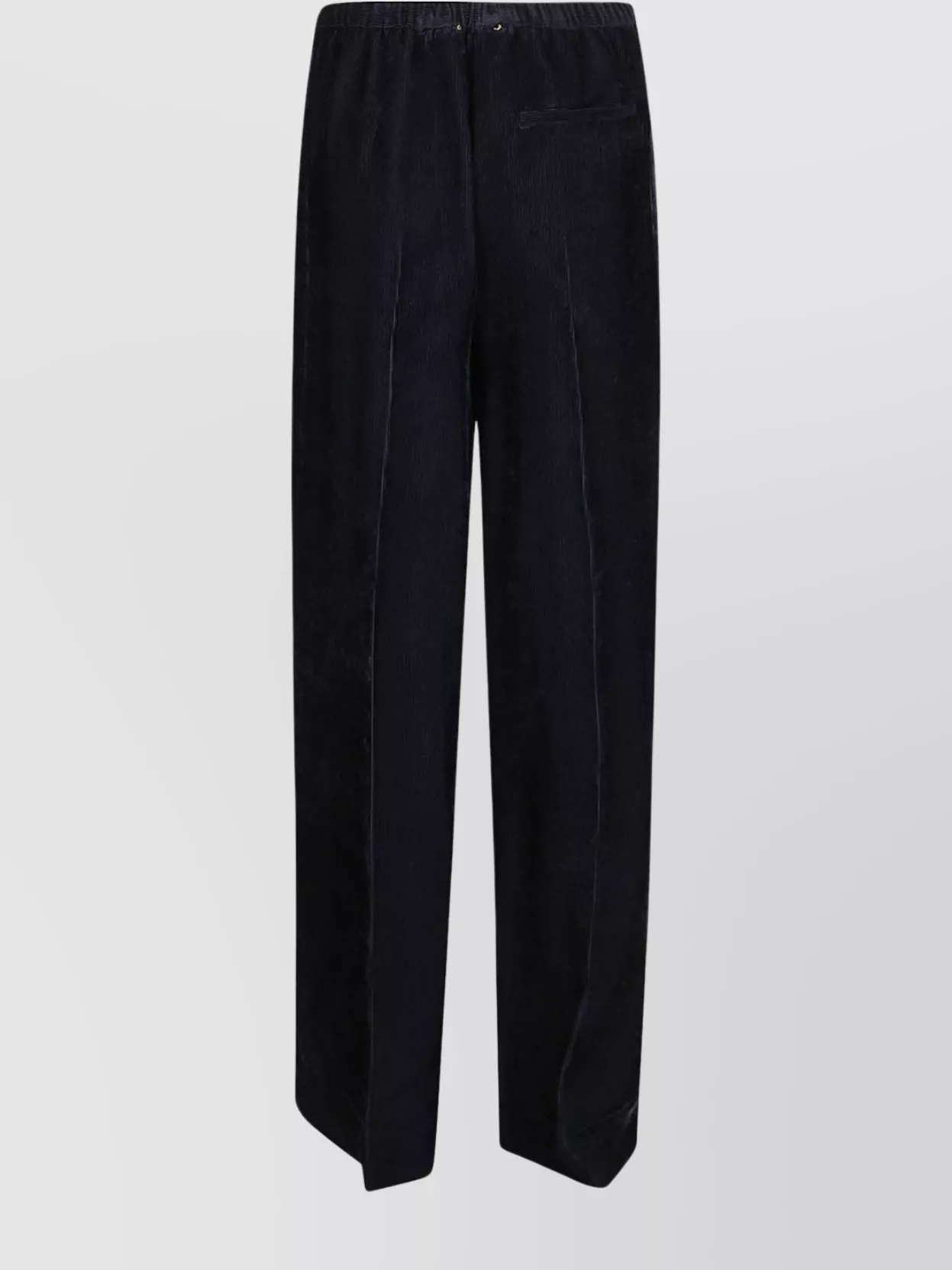Forte Forte Soft Velvet Low Rise Trousers In Black