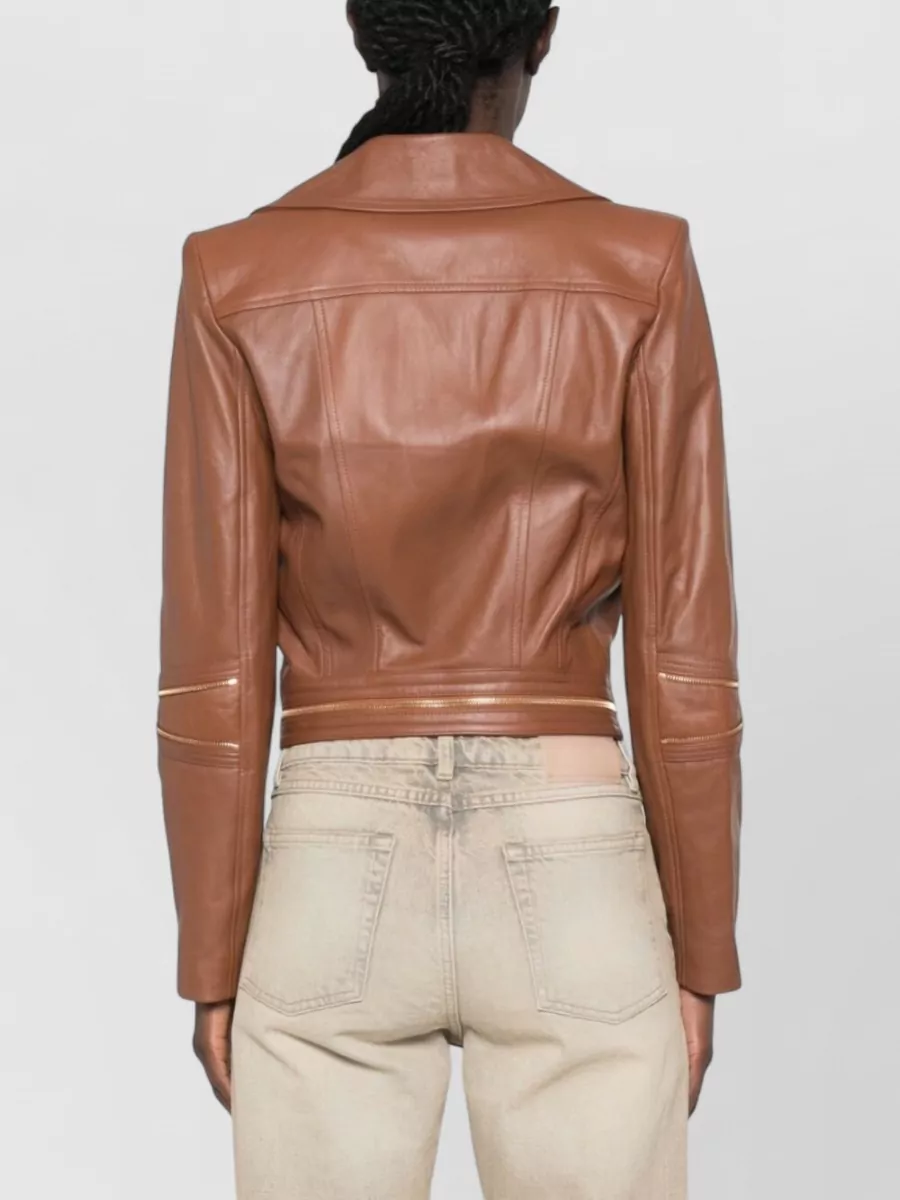 Elisabetta Franchi Leather Biker Jacket