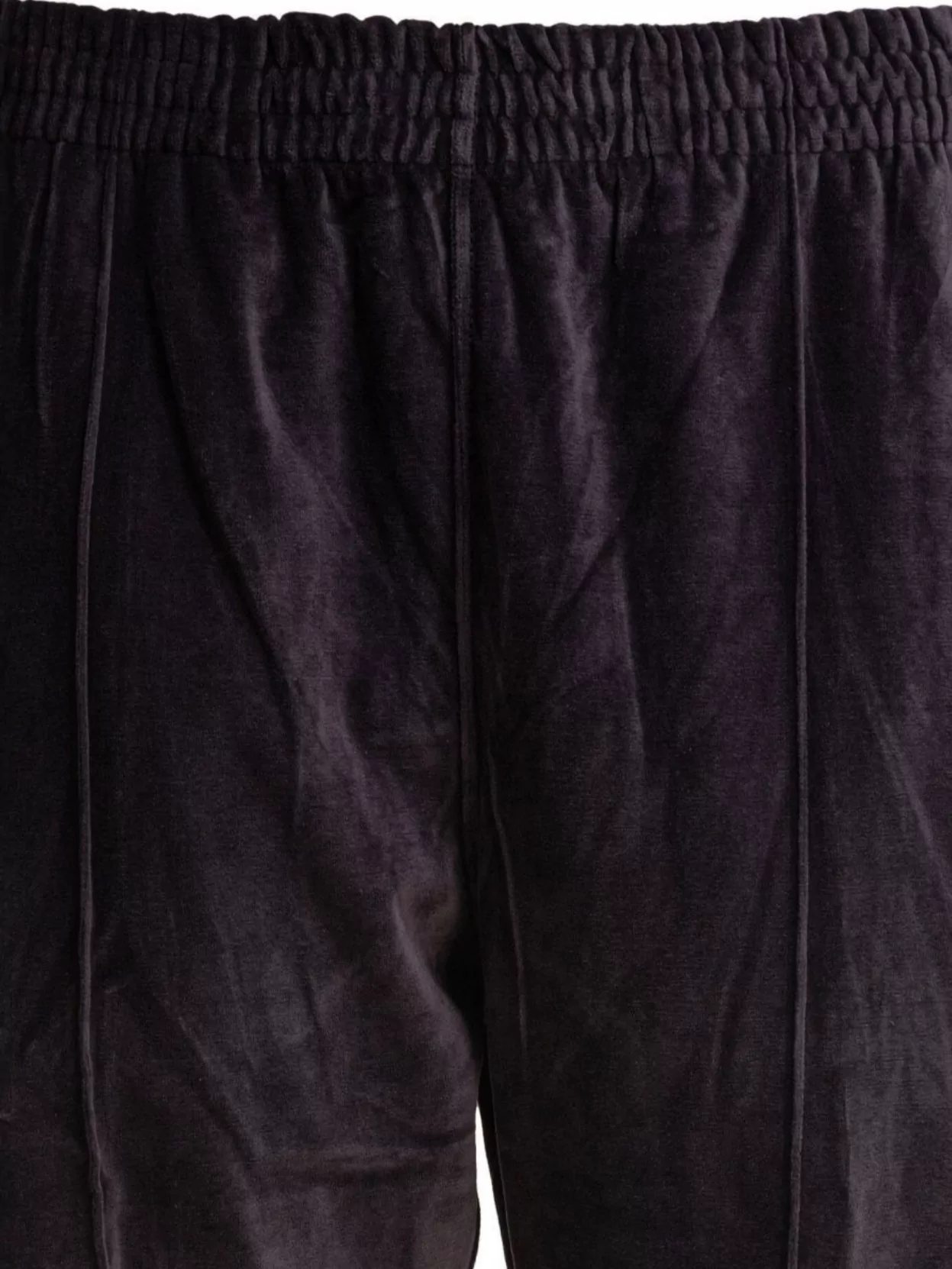 Needles Velvet Trousers With Elastic Waistband And Side Stripes In Brown