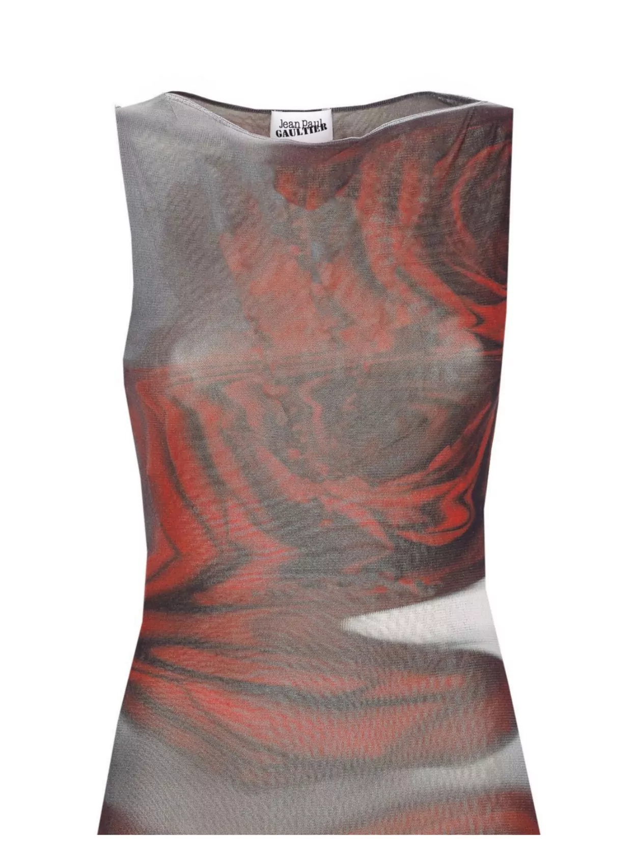 Jean Paul Gaultier Floral Maxi Dress Boat Neckline