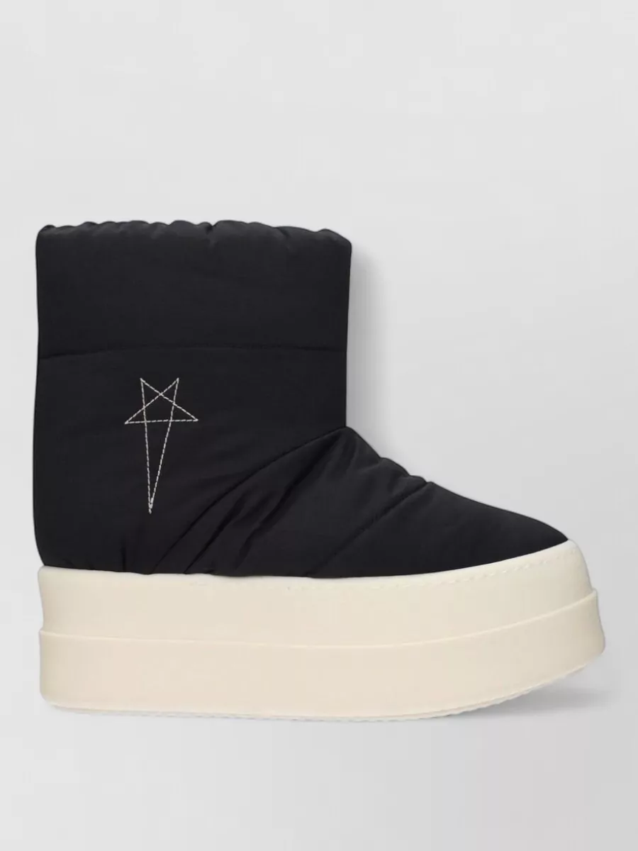 Rick Owens Fabric Ankle Boots