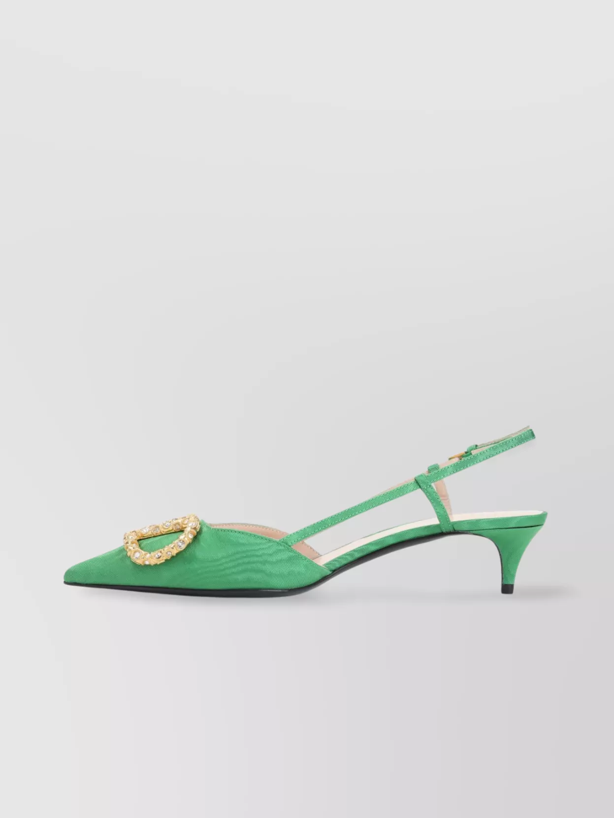 Valentino Garavani Crystal Pointed Toe Sling Back Sandals