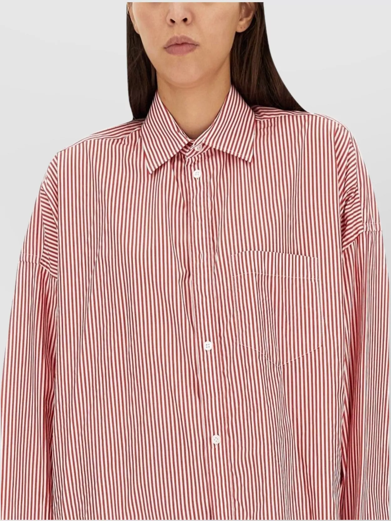 Balenciaga Oversized Striped Shirt Featuring Logo