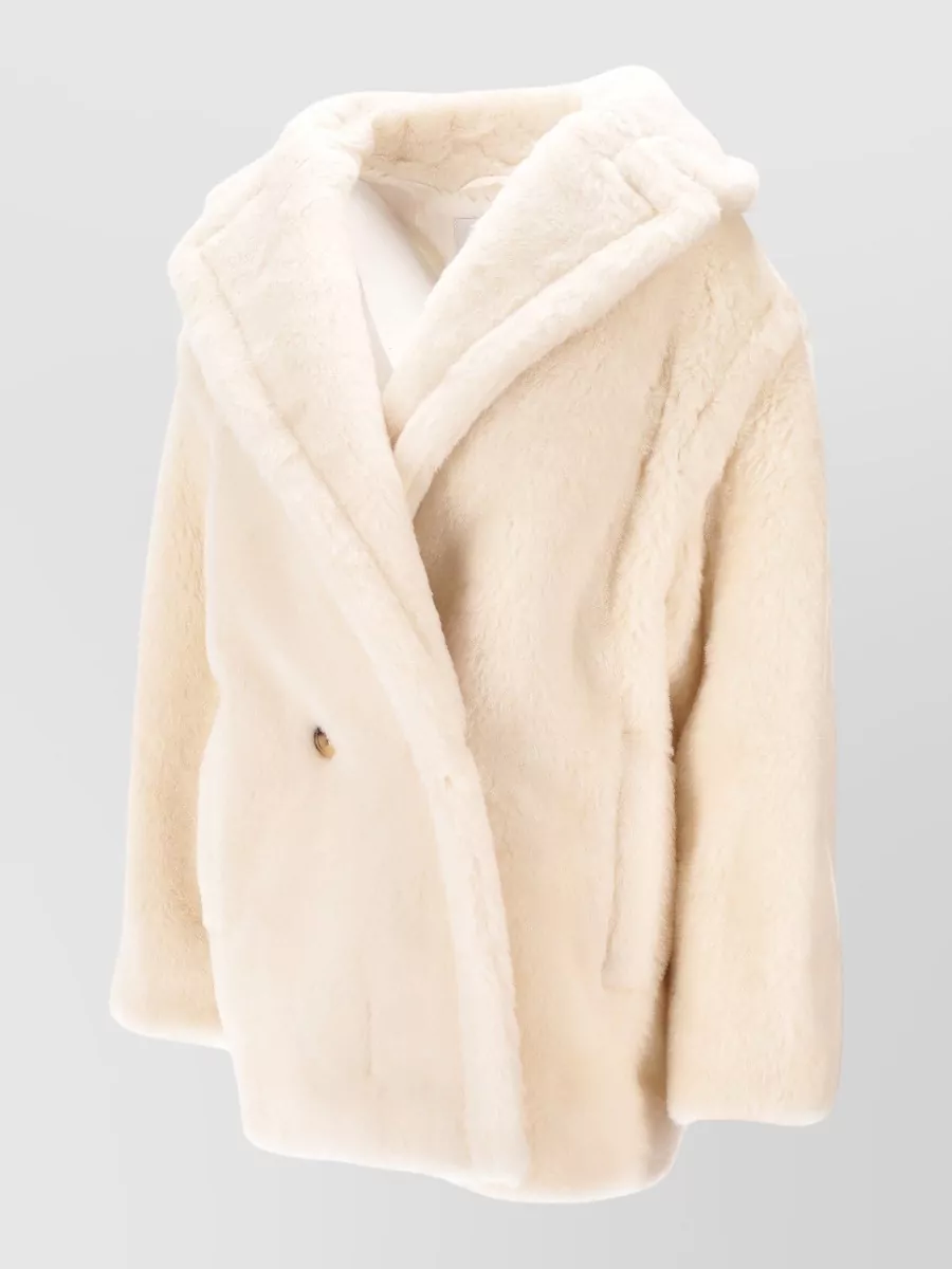 Max Mara Double Breasted Jacket Notch Lapel Side Pockets