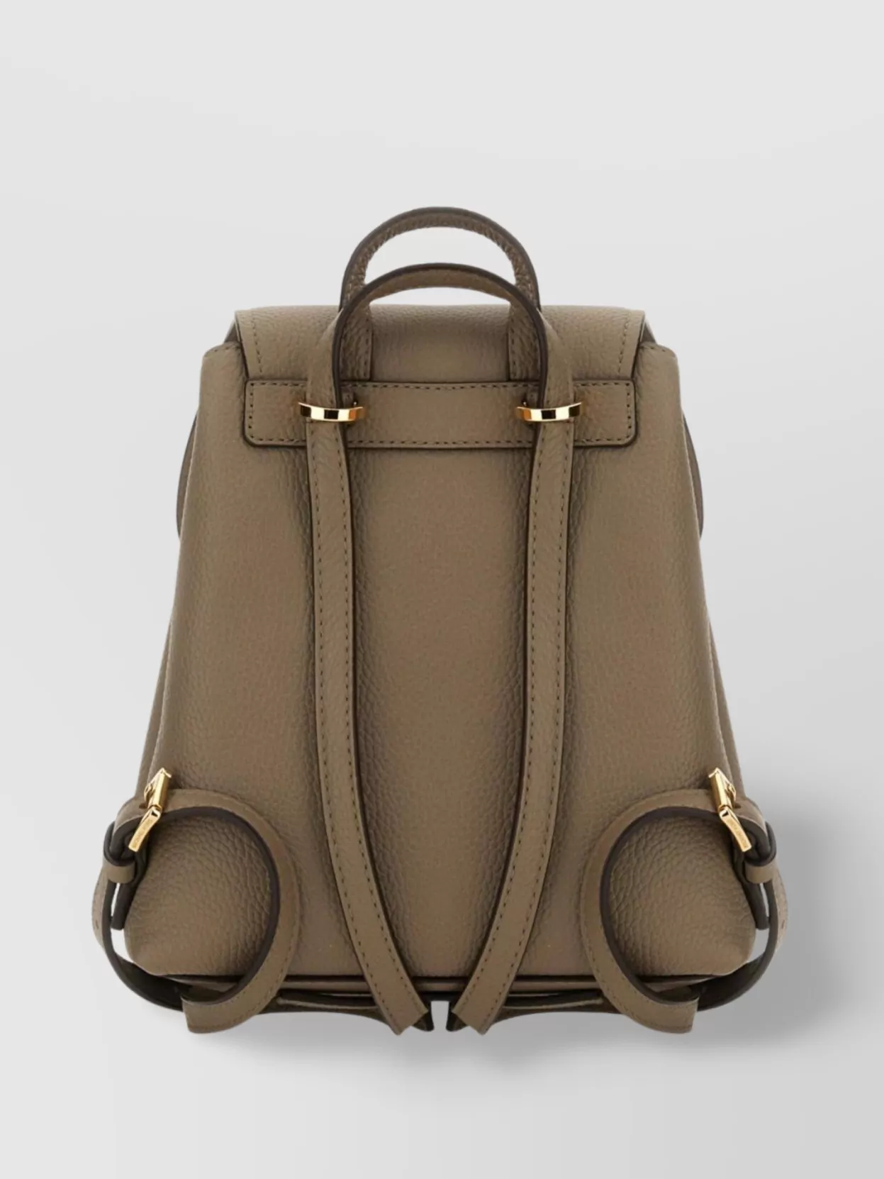 Michael Kors Leather Backpack With Adjustable Straps And Front Buckle
