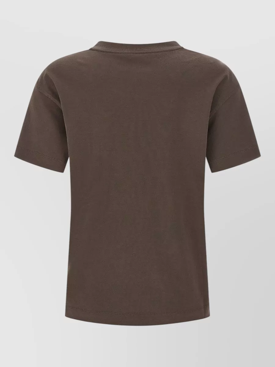 Brunello Cucinelli Shiny Tab Crew Neck Chest Pocket T Shirt