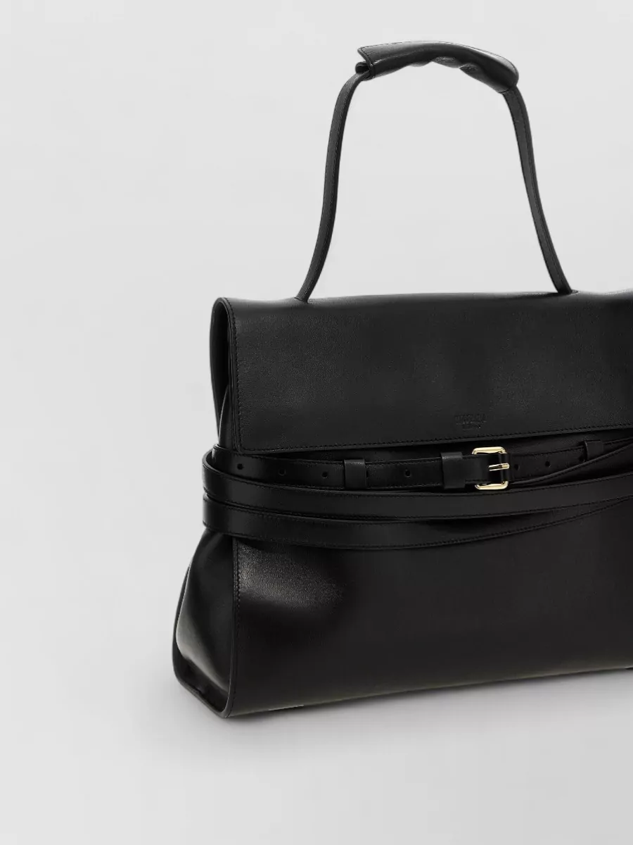 Moschino Shoulder Bag Tie Design Top Handle