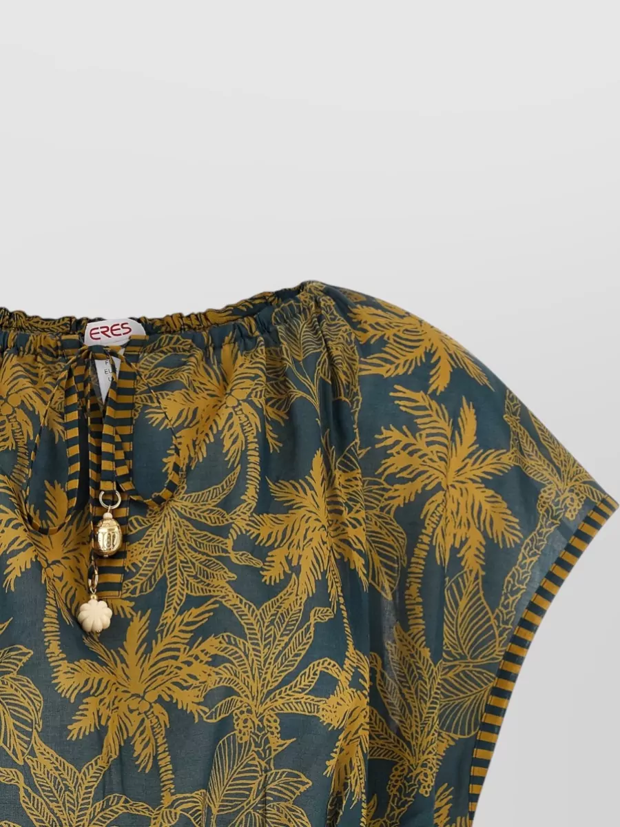 Eres Cotton Printed Cropped Top