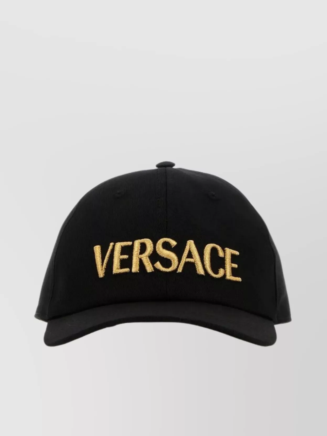 Shop Versace Cotton Cap With Curved Visor And Ventilation Holes