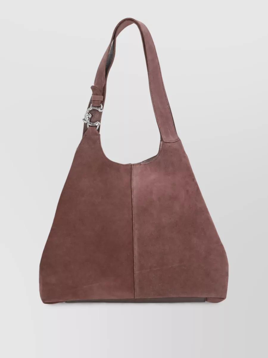 Coccinelle suede leather tote bag
