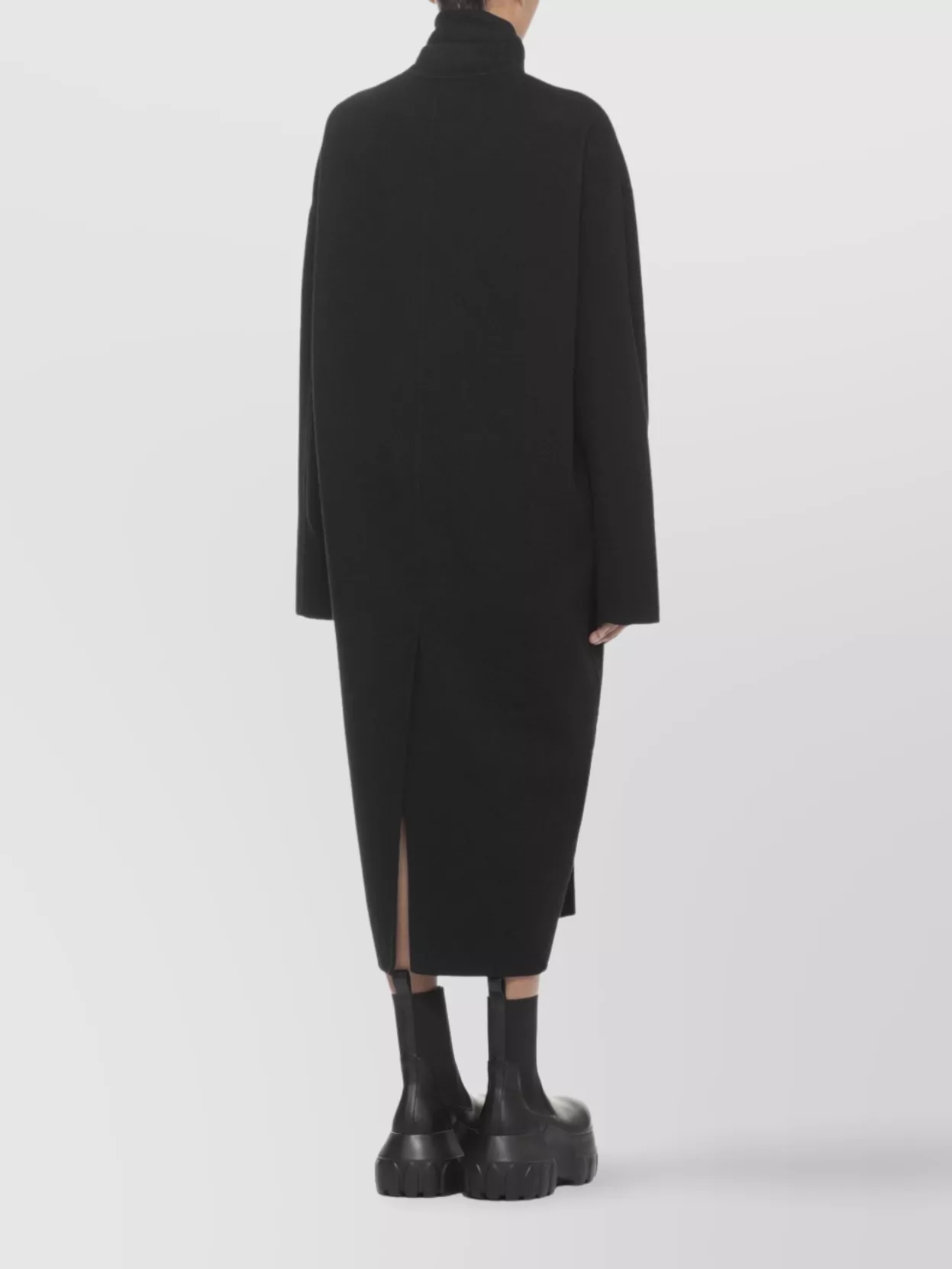 Rick Owens Women's Longline Wool Coat Pockets