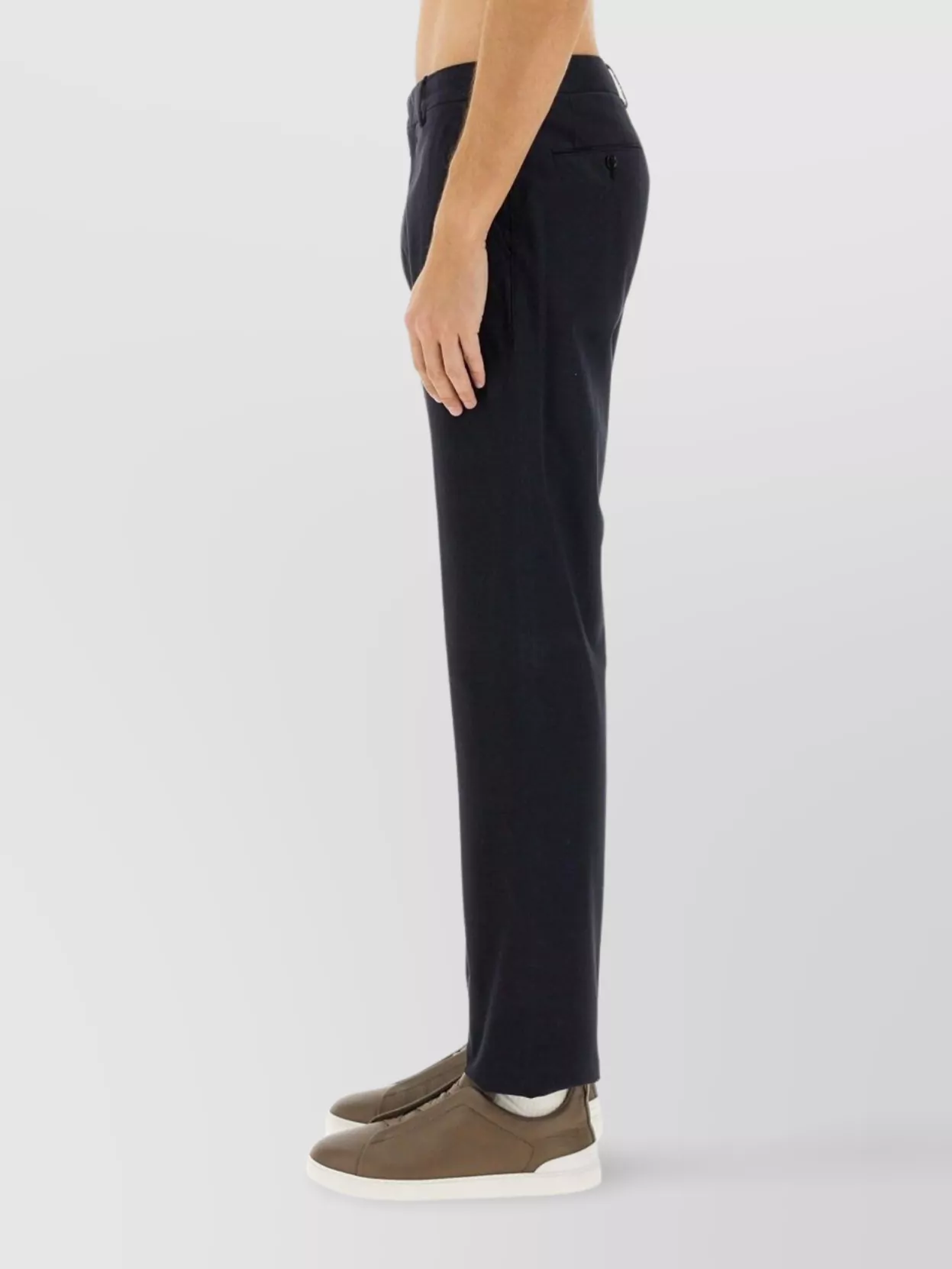 Zegna Straight Leg Trousers With Belt Loops