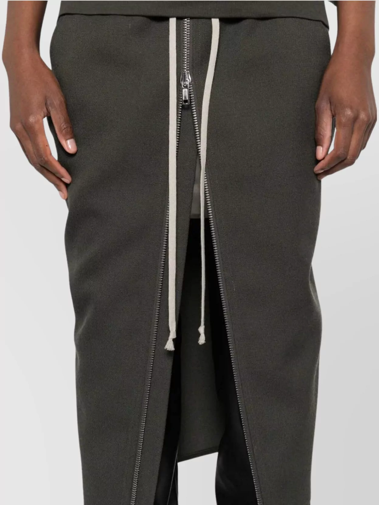 Rick Owens Zippered Column Skirt Pockets