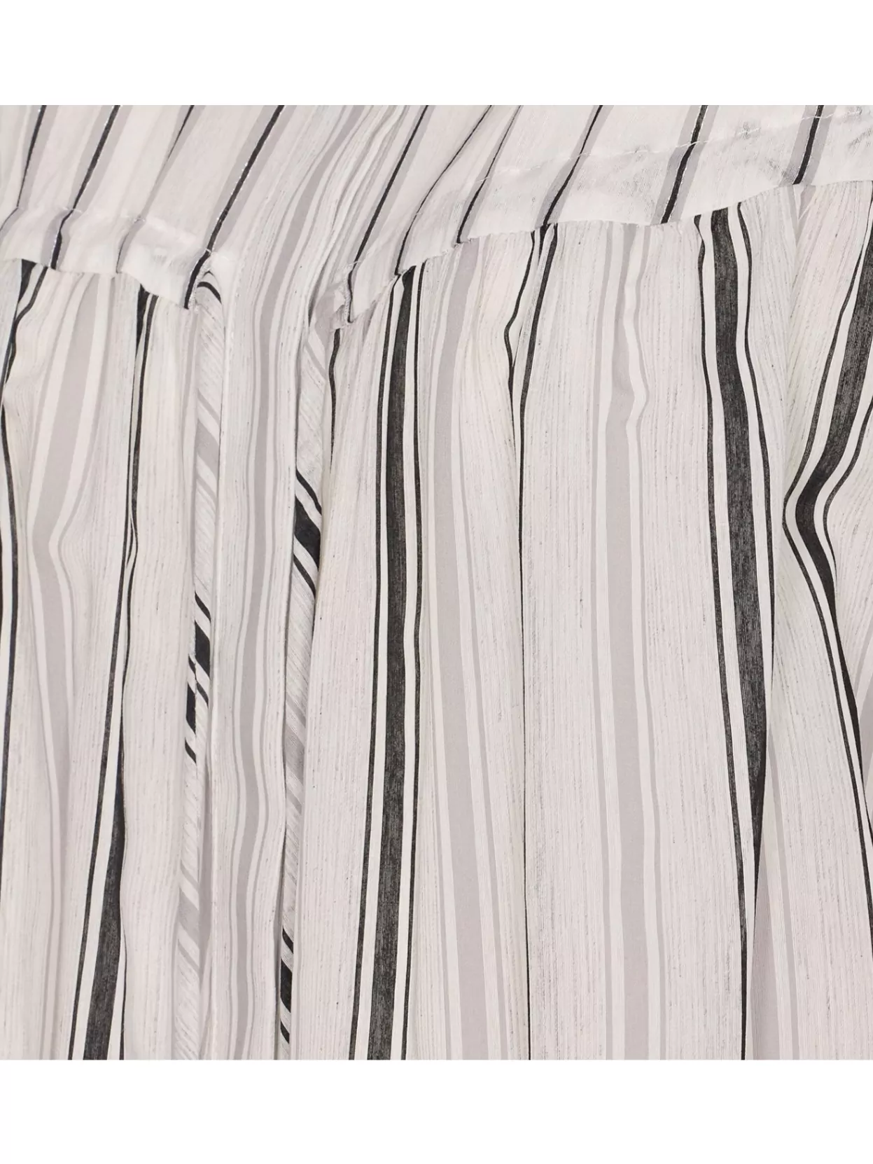 Pinko Striped Long Sleeve Top With Pleated Detail