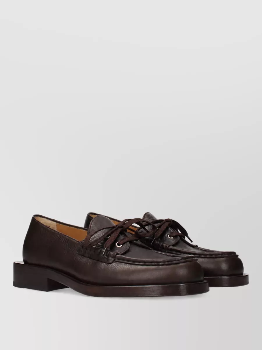 Jacquemus Leather Slip-On Boat Shoes