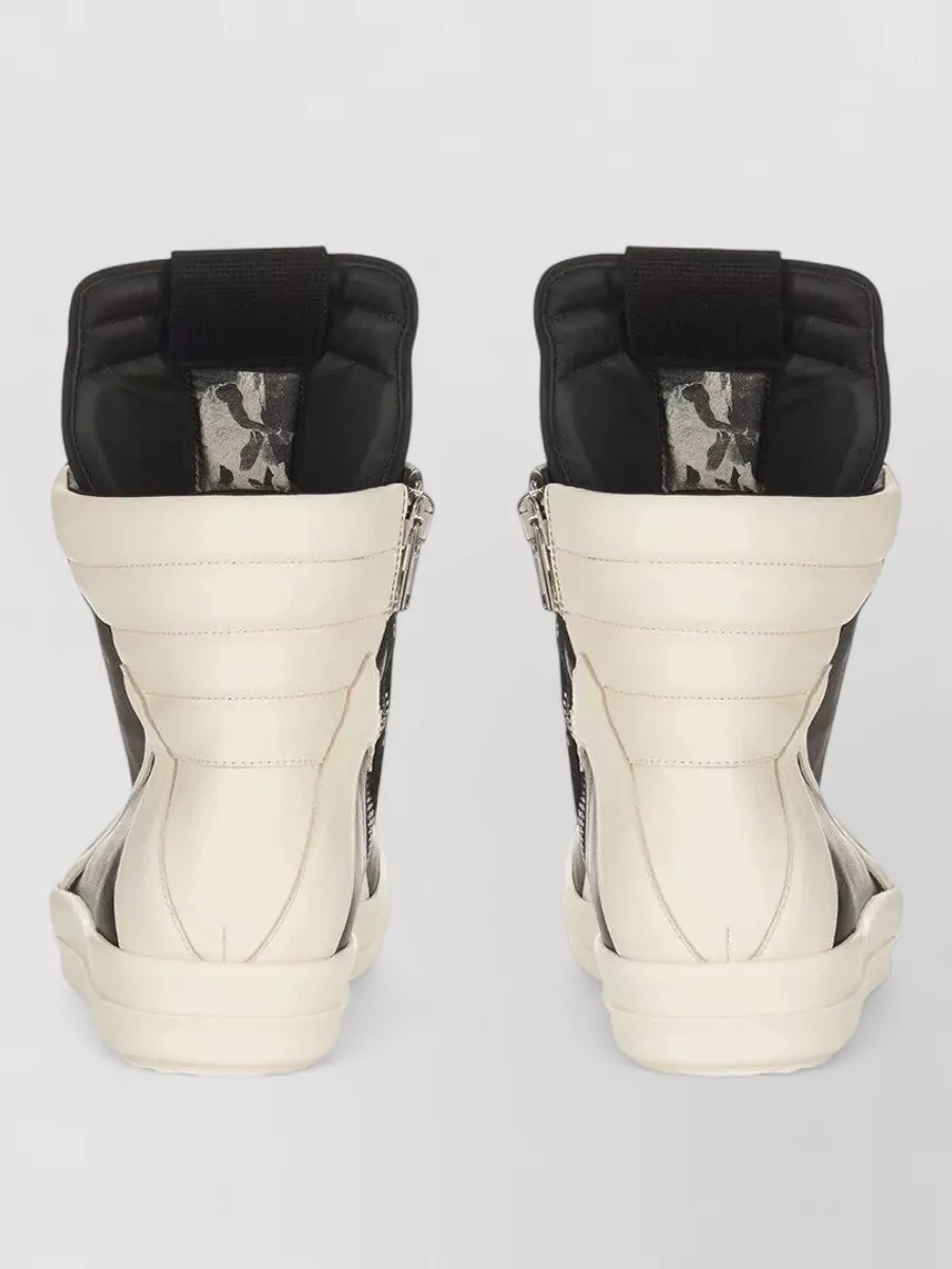 Rick Owens Leather High-Top Sneakers