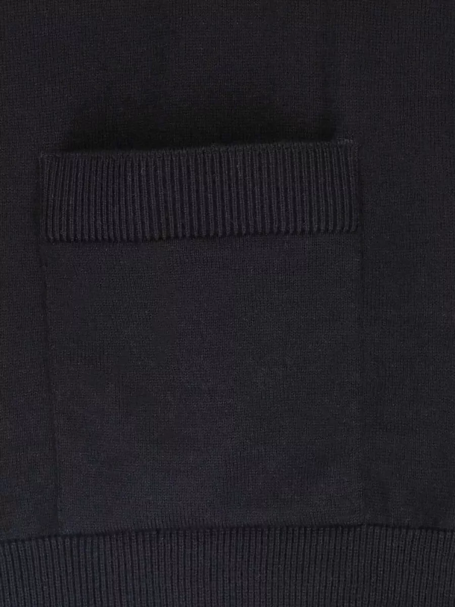 Balmain Ribbed-Knit Quilted Virgin Wool Crewneck Cardigan