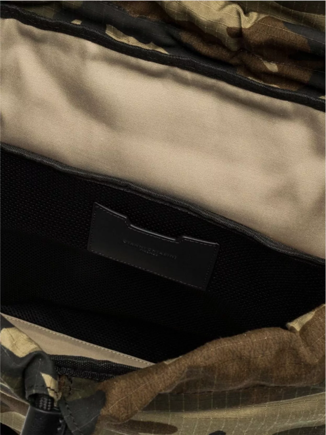 Gianni Chiarini Camouflage Backpack With Adjustable Straps And Side Zip Pockets