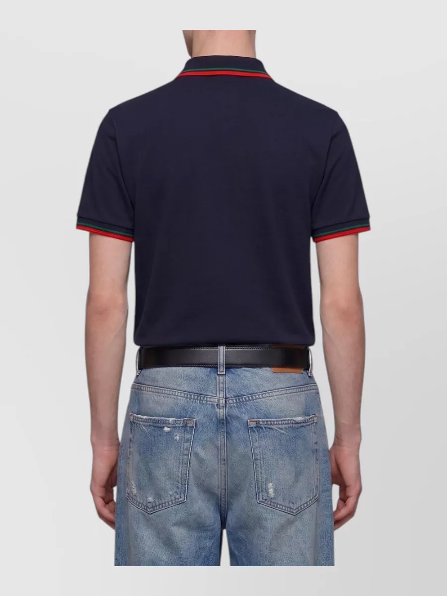 Gucci Cotton Piqué Embroidered Regular-Fit Polo Shirt