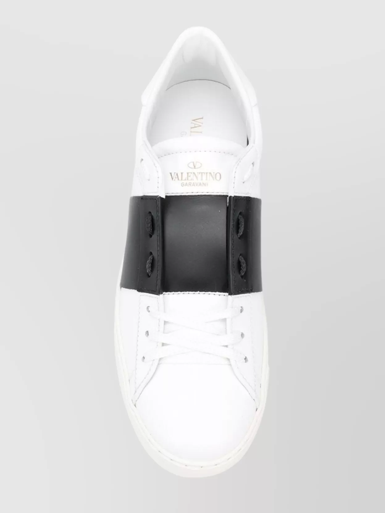 Valentino Round Toe Low-top Sneakers With Calfskin Band In Multi