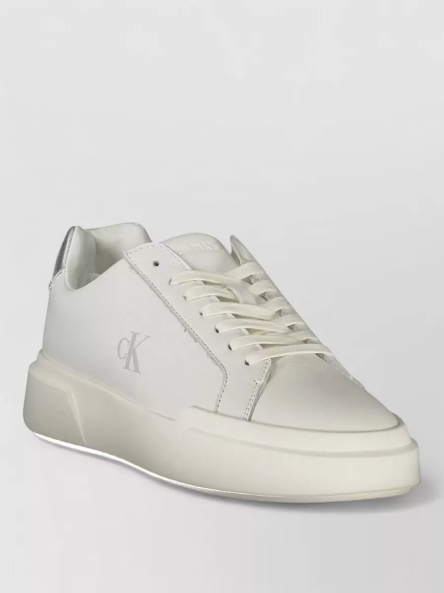 Calvin Klein leather lace-up sneakers