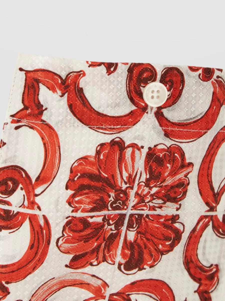 Dolce&Gabbana Silk Printed Swim Shorts